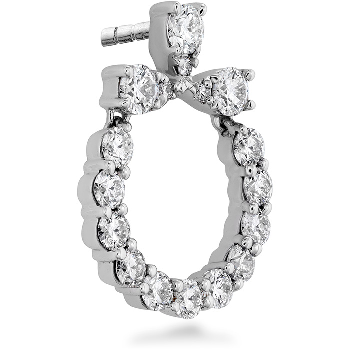 1 ctw. Aerial Circle Earrings in 18K White Gold