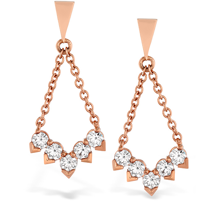 0.8 ctw. Aerial Diamond V Drop Earrings in 18K White Gold