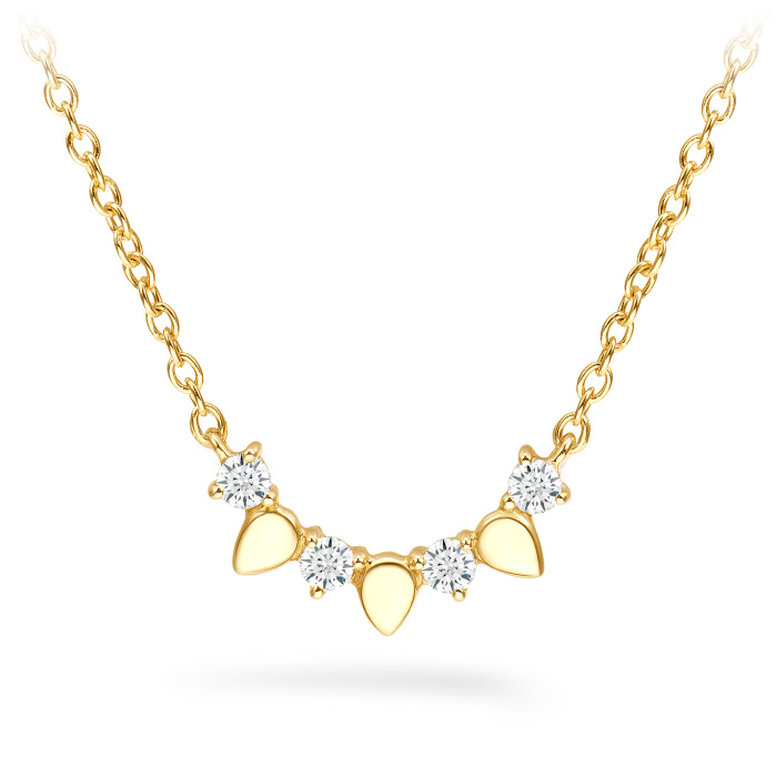 0.1 ctw. Aerial Solar Eclipse Pendant in 18K Yellow Gold