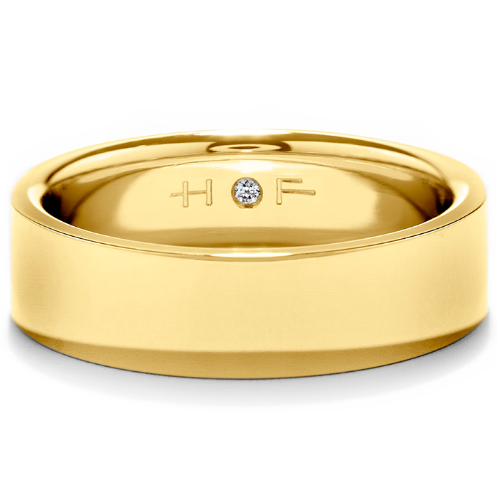 Men's Flat Comfort Fit Band in 18K Yellow Gold