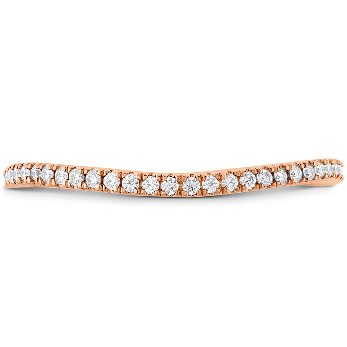 0.1 ctw. Brielle Curved Split Shank Band matches in 18K Rose Gold