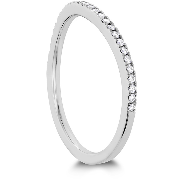 0.1 ctw. Brielle Curved Split Shank Band matches in 18K White Gold