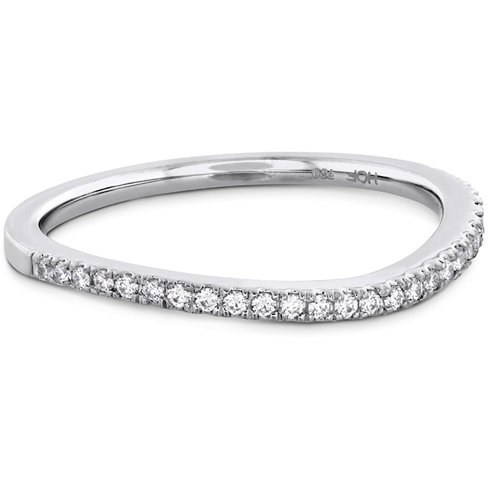 0.12 ctw. Brielle Curved Split Shank Band matches in 18K White Gold