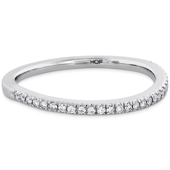 0.1 ctw. Brielle Curved Diamond Band in 18K White Gold