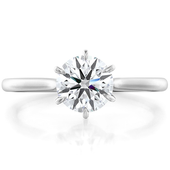 Camilla 6 Prong Engagement Ring in Platinum