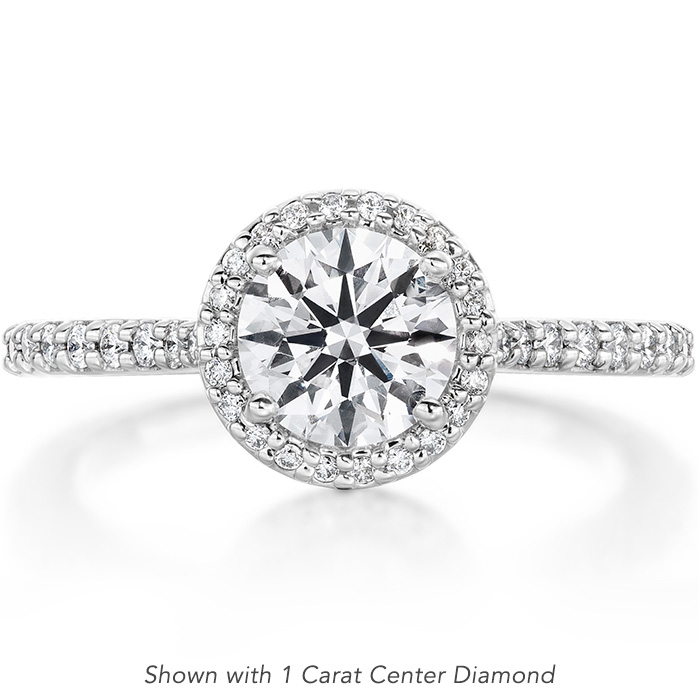 0.25 ctw. Camilla Halo Diamond Engagement Ring in Platinum
