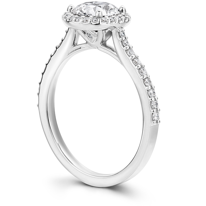 0.27 ctw. Camilla Halo Diamond Engagement Ring in 18K White Gold