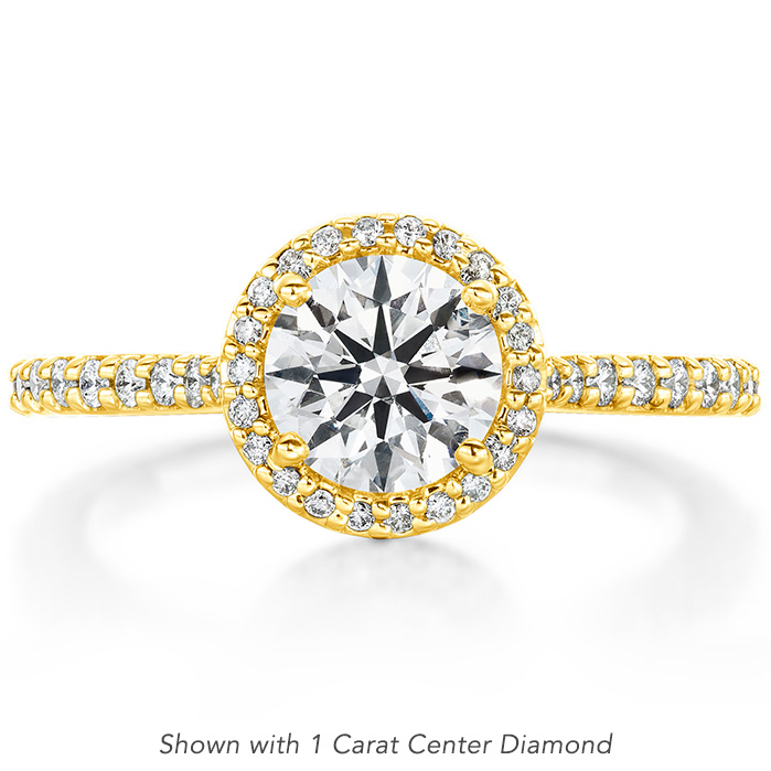 0.27 ctw. Camilla Halo Diamond Engagement Ring in 18K Yellow Gold