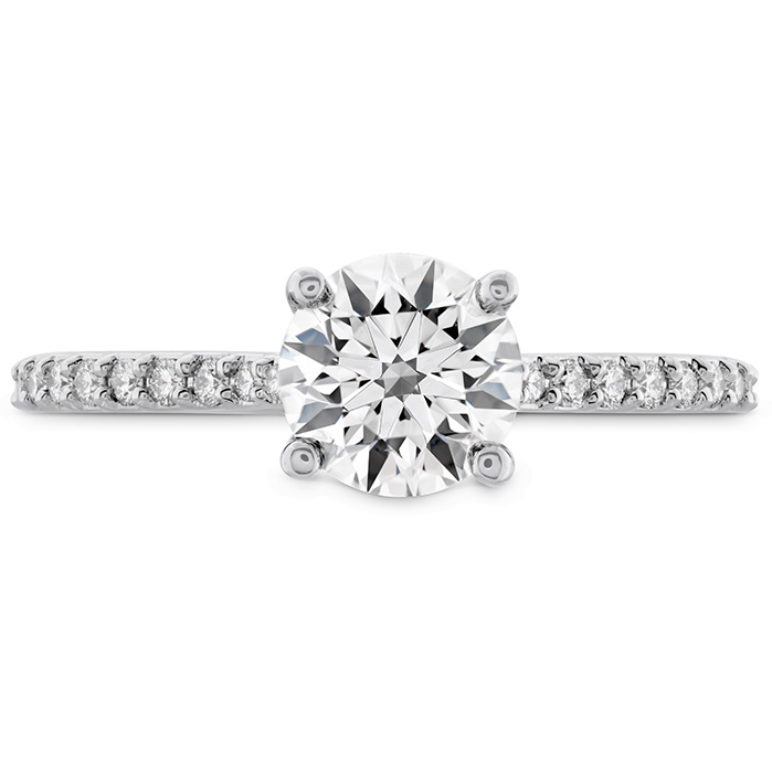 0.18 ctw. Camilla HOF Engagement Ring - Dia Band in 18K White Gold