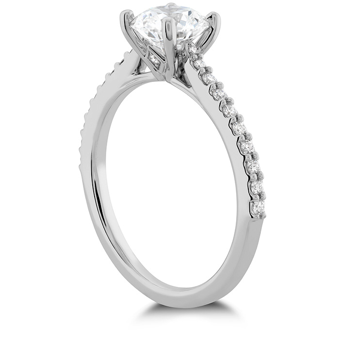 0.18 ctw. Camilla HOF Engagement Ring - Dia Band in Platinum