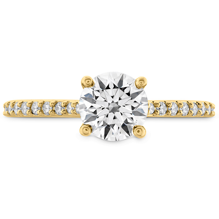 0.18 ctw. Camilla HOF Engagement Ring - Dia Band in 18K Yellow Gold
