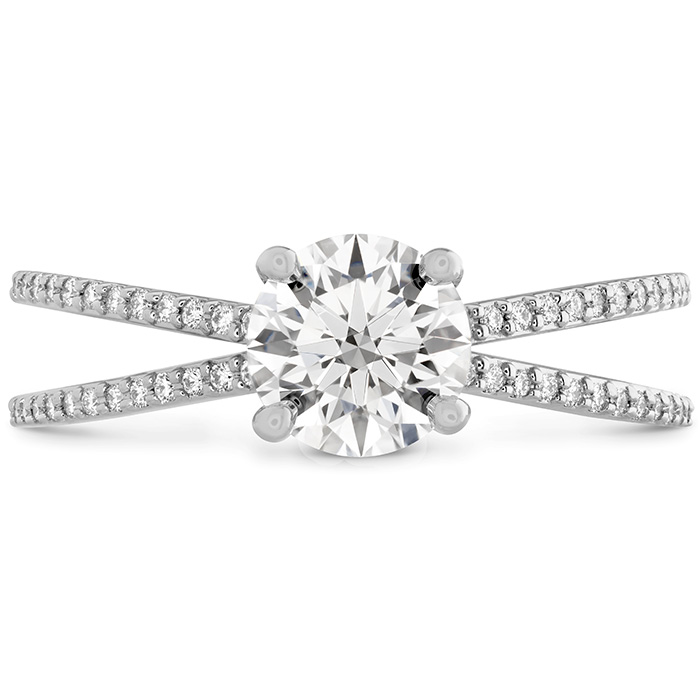 0.14 ctw. Camilla Split Shank Engagement Ring in Platinum
