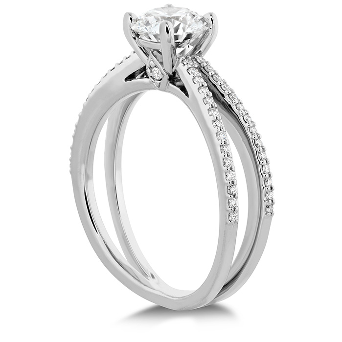 0.14 ctw. Camilla Split Shank Engagement Ring in Platinum