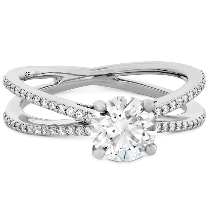 0.14 ctw. Camilla Split Shank Engagement Ring in 18K Rose Gold