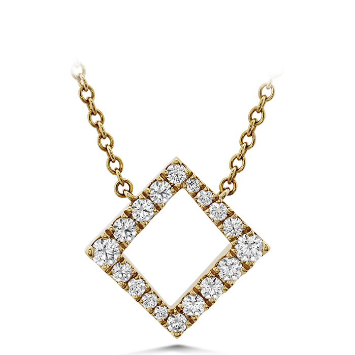 0.28 ctw. Charmed Square Pendant in 18K Yellow Gold