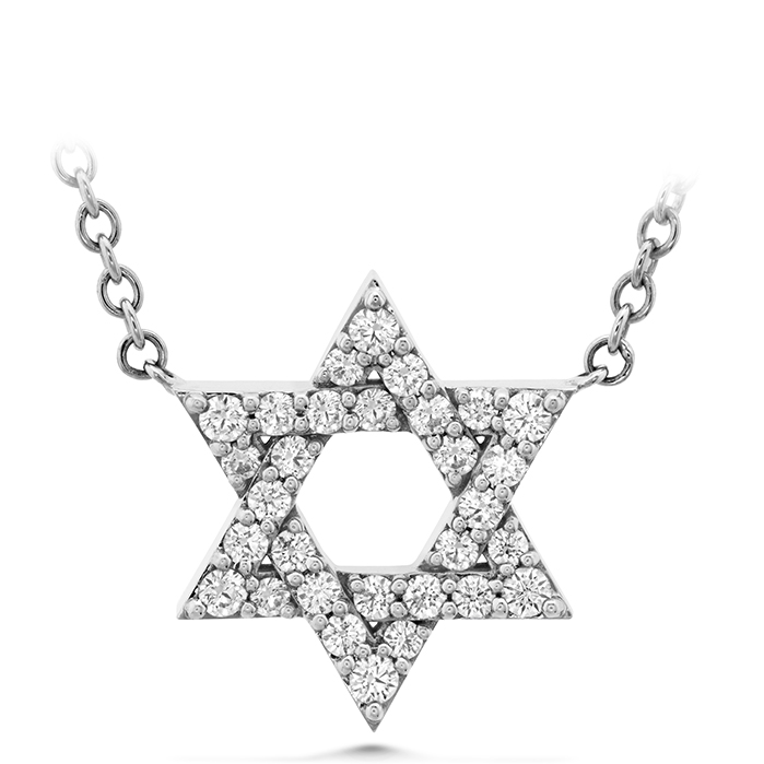 0.17 ctw. Charmed Star of David Pendant in 18K Yellow Gold