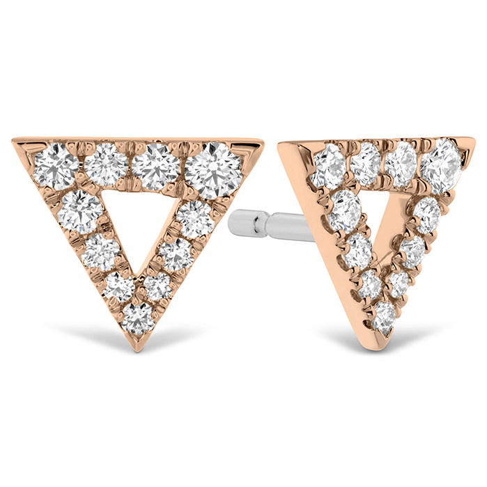 0.2 ctw. Charmed Triangle Earrings in 18K Rose Gold