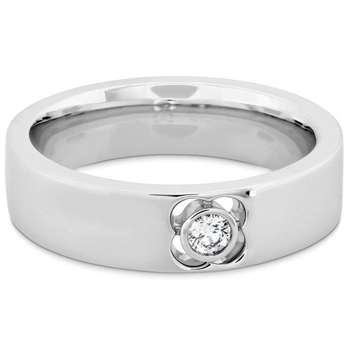 0.1 ctw. Copley Single Diam Band 6mm in 18K White Gold