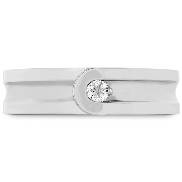 0.1 ctw. Coupled Encompass Band 6mm in 18K White Gold