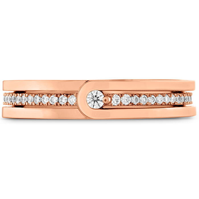 0.17 ctw. Coupled Encompass Diamond Line Band 4mm in 18K Rose Gold