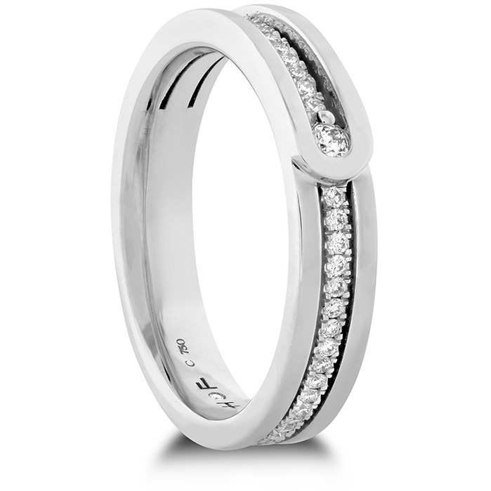 0.17 ctw. Coupled Encompass Diamond Line Band 4mm in 18K White Gold