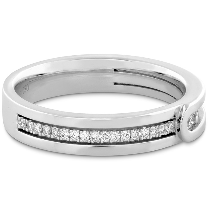 0.17 ctw. Coupled Encompass Diamond Line Band 4mm in 18K Rose Gold