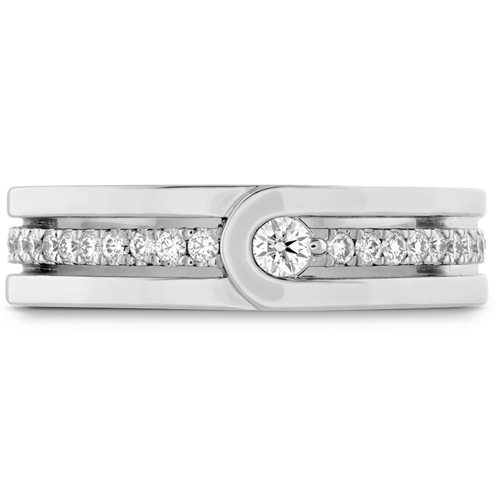 0.38 ctw. Coupled Encompass Diamond Line band 6mm in 18K White Gold