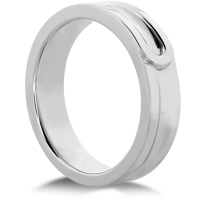 Coupled Encompass Metal Band in 18K White Gold