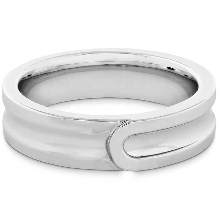 Coupled Encompass Metal Band in 18K White Gold