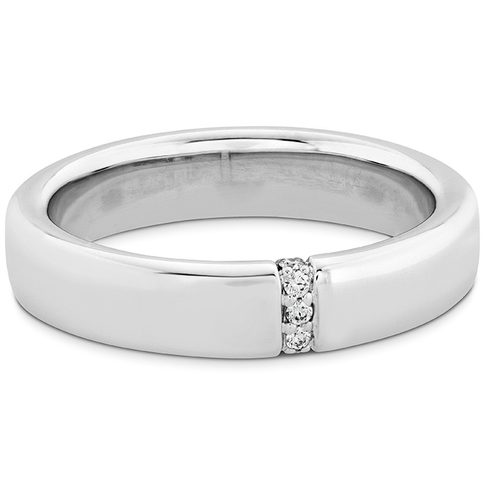 0.04 ctw. Coupled Simplicity Diamond Band 4mm in Platinum