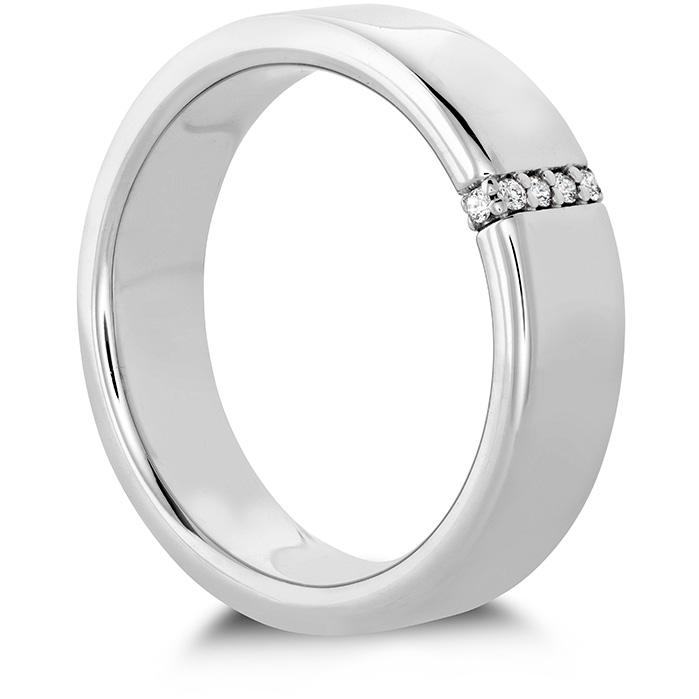 0.08 ctw. Coupled Simplicity Diamond Band 6mm in 18K White Gold