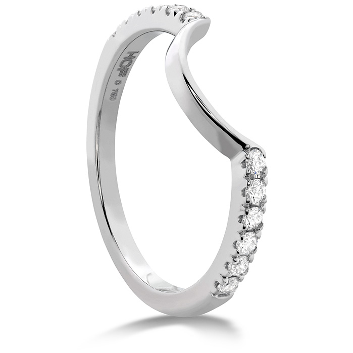 0.24 ctw. Delight Lady Di Curved Diamond Band in 18K White Gold