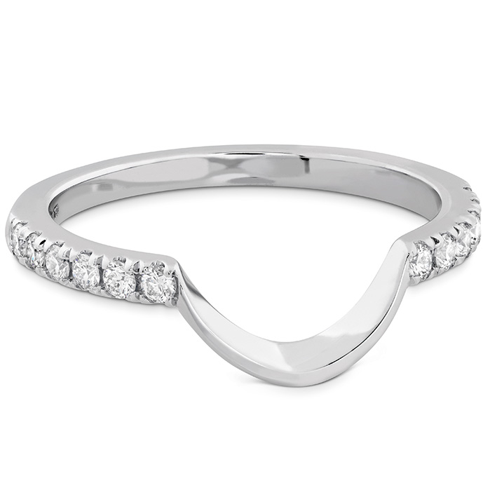 0.2 ctw. Delight Lady Di Curved Diamond Band in 18K White Gold