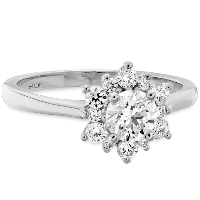0.45 ctw. Delight Lady Di Diamond Engagement Ring in 18K White Gold