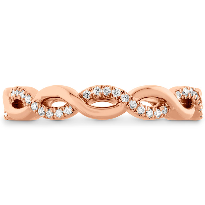 Destiny Lace Twist Eternity Band in 18K Rose Gold
