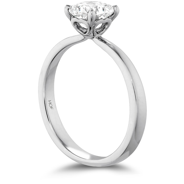 Dream Signature Solitaire Engagement Ring in 18K White Gold