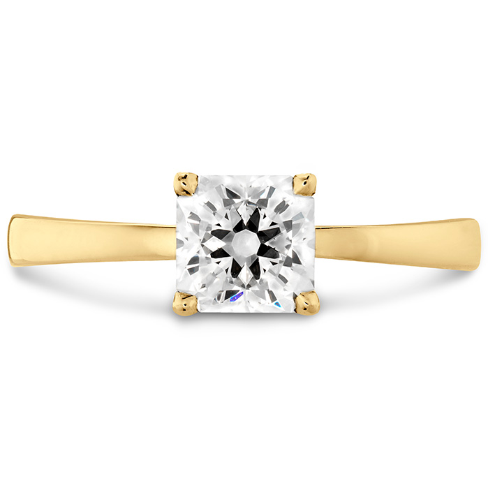 Dream Signature Solitaire Engagement Ring in 18K Yellow Gold