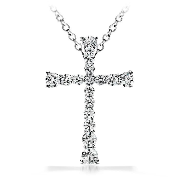 1.2 ctw. Divine Journey Cross Pendant Necklace in 18K White Gold