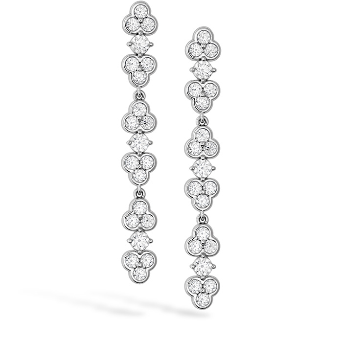 3.18 ctw. Effervescence Diamond Line Earrings in 18K White Gold