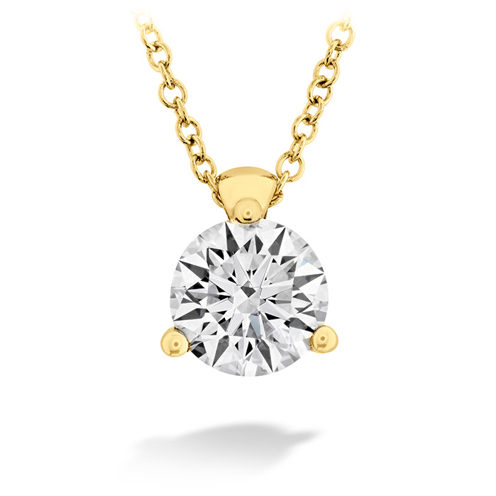 0.5 ctw. HOF Classic 3 Prong Solitaire Pendant in 18K Yellow Gold