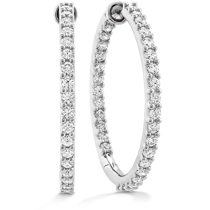 1.95 ctw. HOF Classic Dia Hoop Inside-Out - Large in 18K White Gold