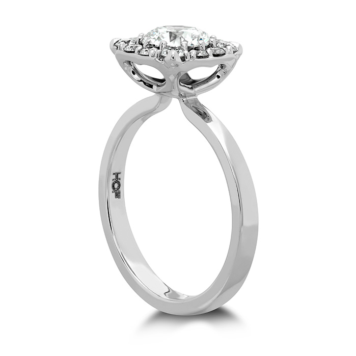0.28 ctw. HOF Signature Custom Halo Engagement Ring in 18K White Gold