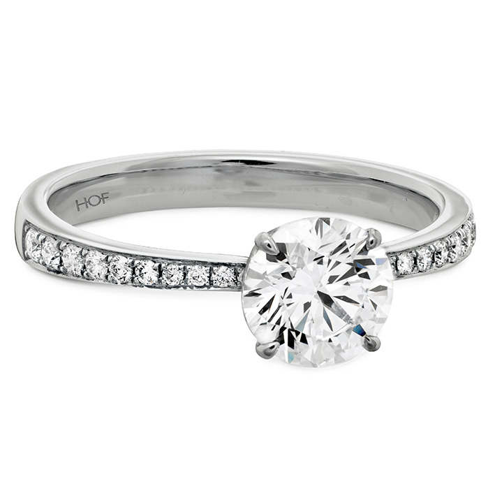 0.85 ctw. HOF Signature Engagement Ring-Diamond Band in 18K White Gold
