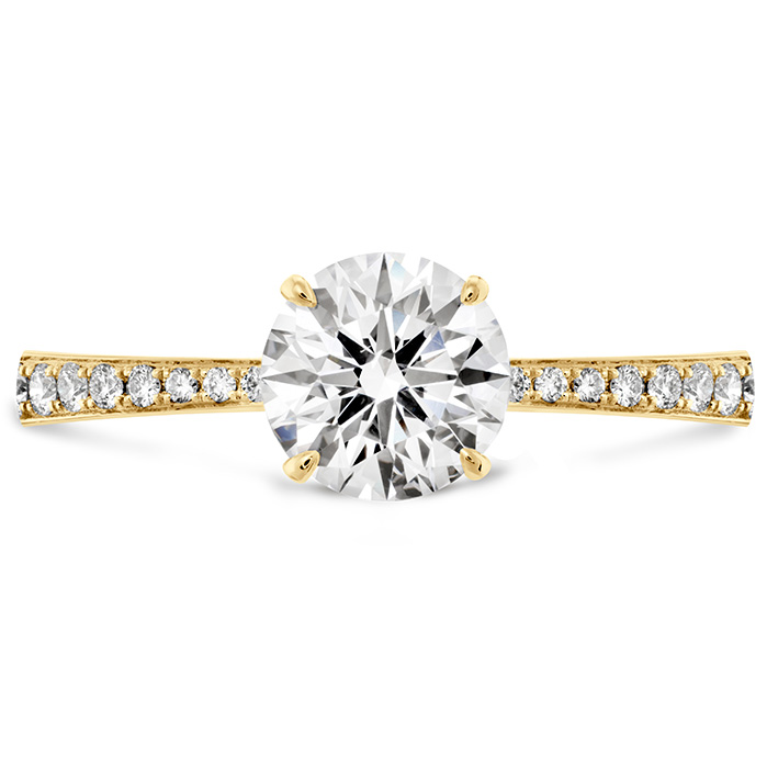 0.1 ctw. HOF Signature Engagement Ring-Diamond Band in 18K Yellow Gold