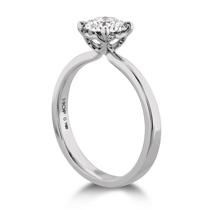HOF Signature Solitaire Engagement Ring in Platinum