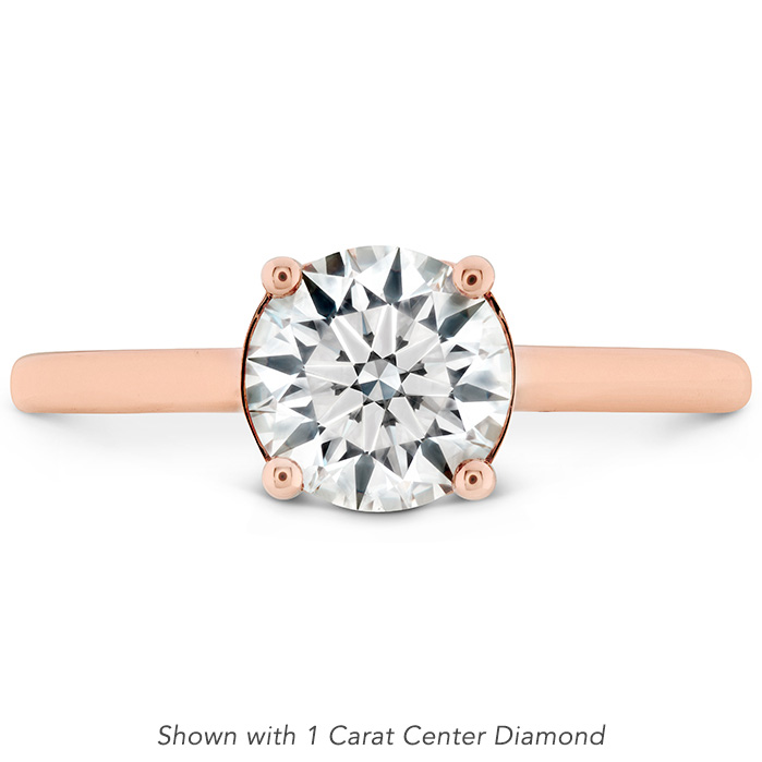 0.01 ctw. Sloane Silhouette Engagement Ring in 18K Rose Gold