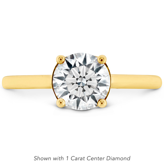 0.01 ctw. Sloane Silhouette Engagement Ring in 18K Yellow Gold