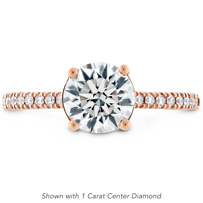 0.18 ctw. Sloane Silhouette Engagement Ring Diamond Band-Sapphires in 18K Rose Gold