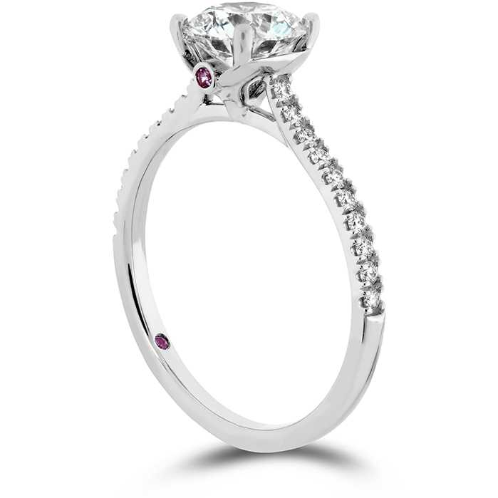 0.18 ctw. Sloane Silhouette Engagement Ring Diamond Band-Sapphires in Platinum