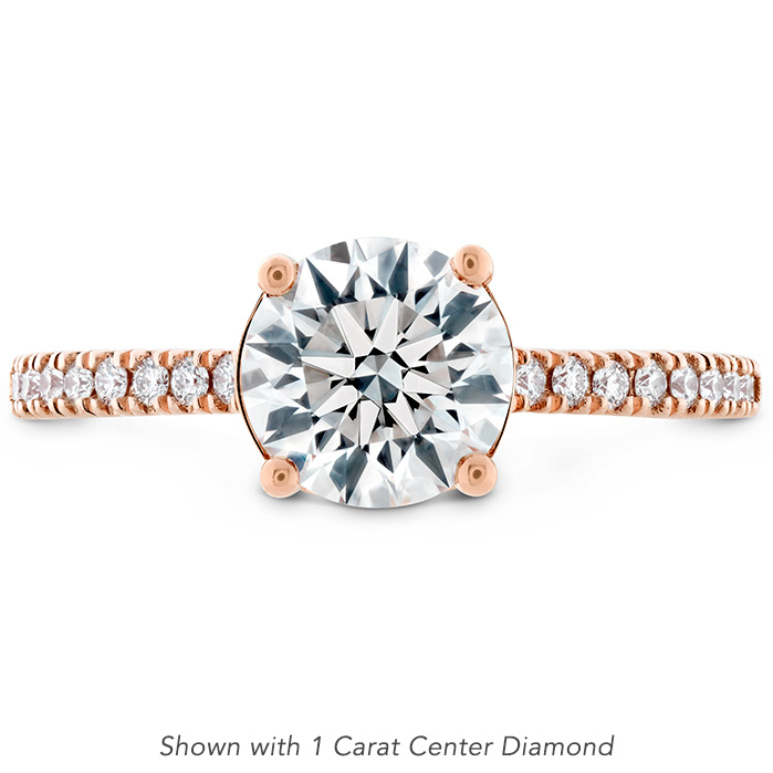 0.18 ctw. Sloane Silhouette Engagement Ring Diamond Band in 18K Rose Gold